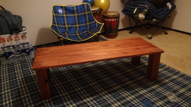 自宅で自作ローテーブルを使ってみる