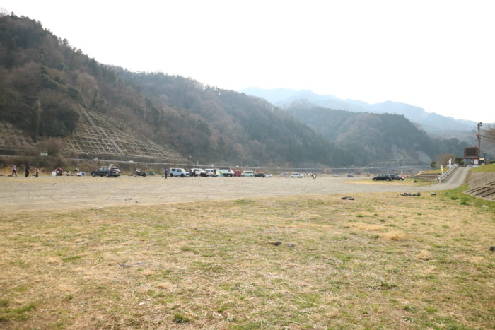 田代運動公園のキャンプをする河川敷