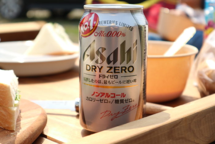 田代運動公園でデイキャンプでノンアルコールビール