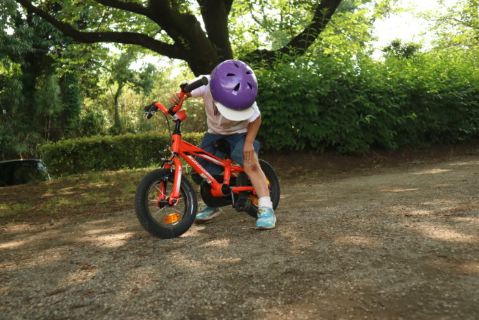 芹沢公園で自転車して怪我した