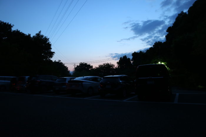 谷戸山公園に蛍鑑賞に来ました。谷戸山公園の北駐車場