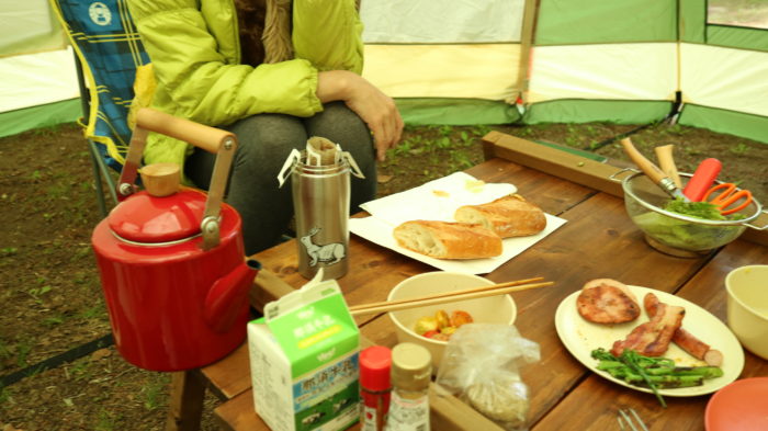 菅沼キャンプ村でキャンプした時の朝食