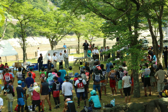 第17回カヌーマラソンIN丹沢湖の開会式