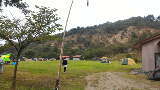 群馬県榛東村の創造の森キャンプ場です。