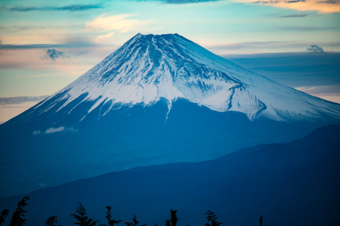 だるま山高原キャンプ場からの富士山の眺め