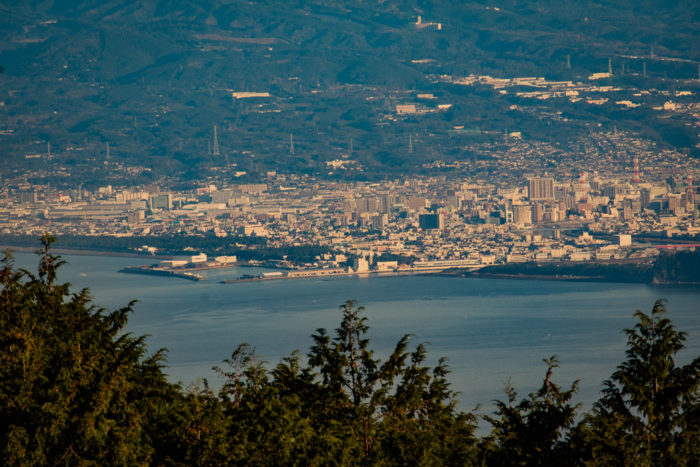 だるま山高原キャンプ場からの沼津市の眺望