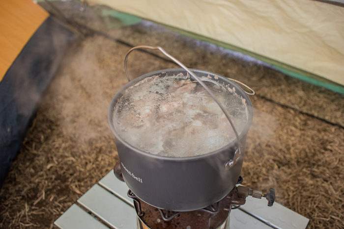 蔓巻公園キャンプ場で作る豚バラ軟骨の角煮
