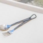 モンベルのチタンカトラリーの「チタンスプーン&フォークセット」