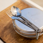 モンベル(mont-bell)のチタンボール・ディッシュセットとスプーン&フォークセット