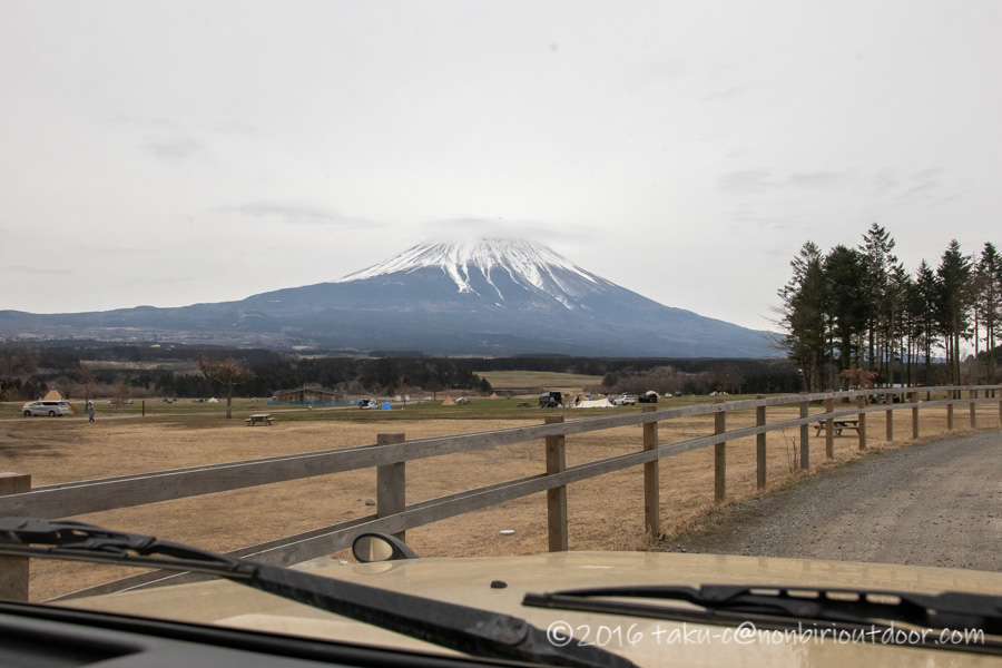 ふもとっぱらで最後の富士山