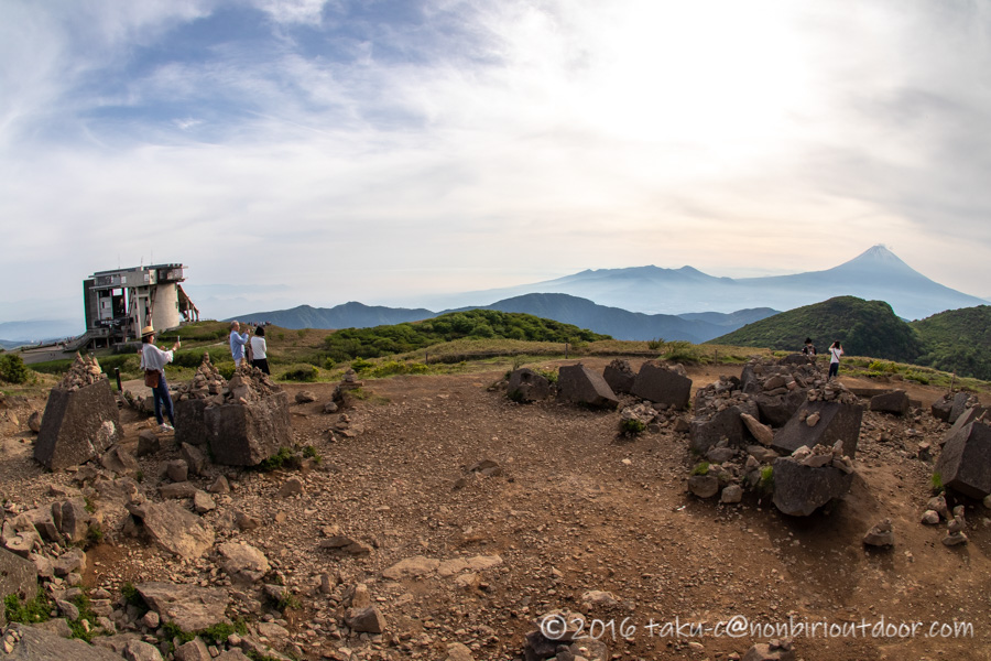 箱根の駒ヶ岳山頂からの富士山