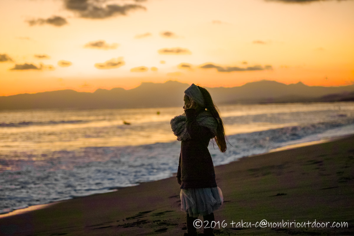 2020年の辻堂海岸の初日の入り