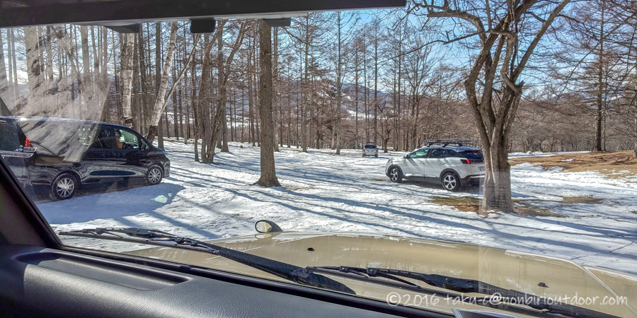五光牧場オートキャンプ場でのおっさん雪中キャンプの撤収風景