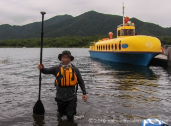 本栖湖のもぐらん付近