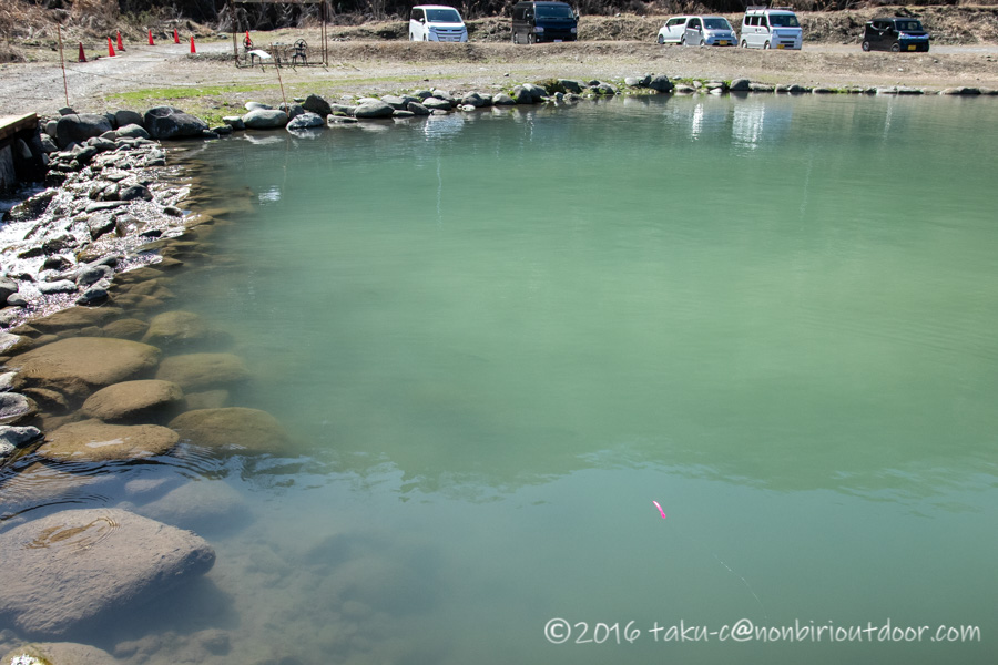 フィッシングフィールド中津川での3月上旬の濁りポンド