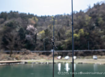 2021年3月17日のフィッシングフィールド中津川でロッドの先を折る