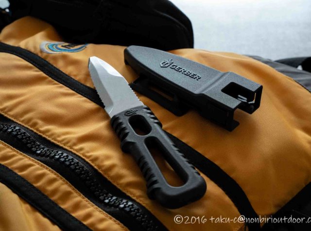 GERBER River Shorty(ガーバー リバーショーティ) MTIのPFDに取り付けてみる